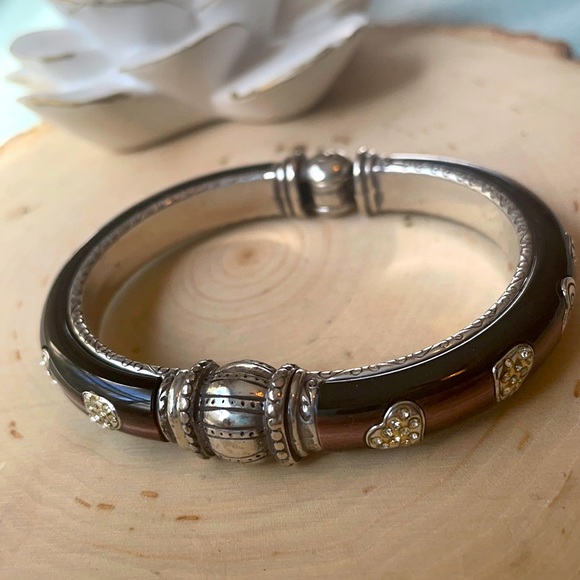 BRIGHTON VINTAGE MAGNETIC CLOSURE BRONZE BRACELET! - Picture 1 of 4